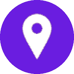 Icône de localisation du secteur desservi